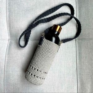 Handmade by Seller Crochet Crossbody Water Bottle Holder